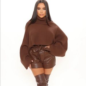 Fashion Nova Faux Leather Shorts